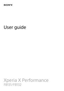 Sony X Performance manual. Smartphone Instructions.